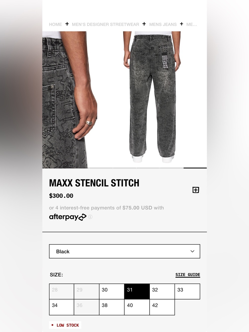 Ksubi Charcoal Gray and black Straight Jeans Lowest price 190